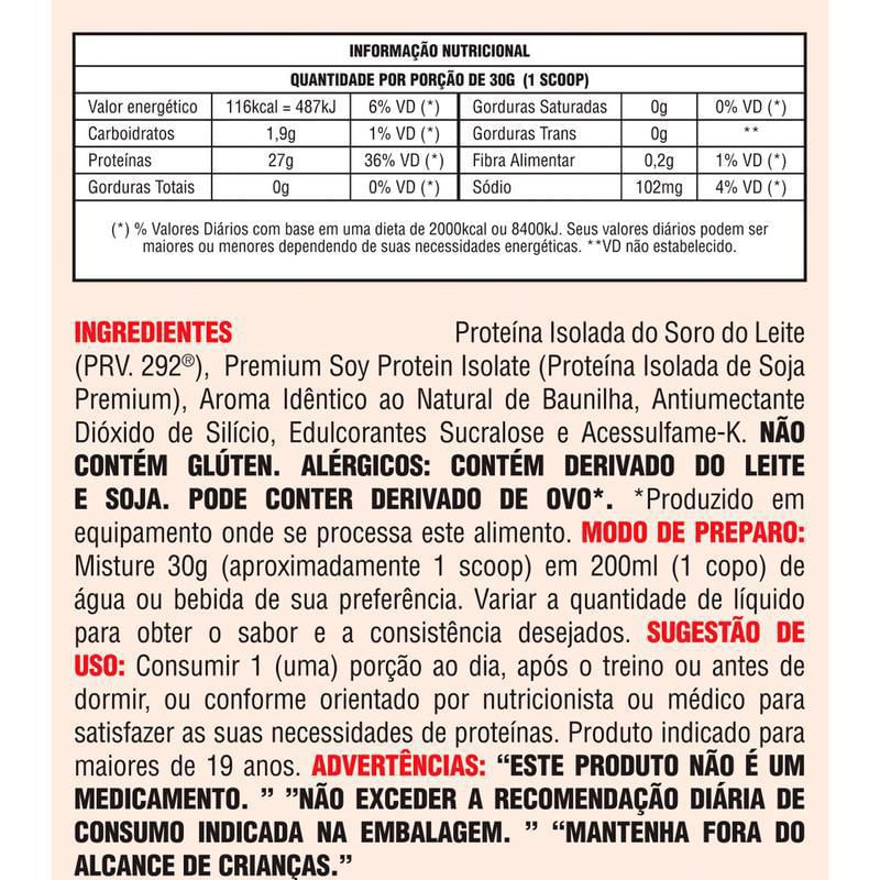 Miniatura Kit 6 Potes Isolate Definition 900G Baunilha Body Action