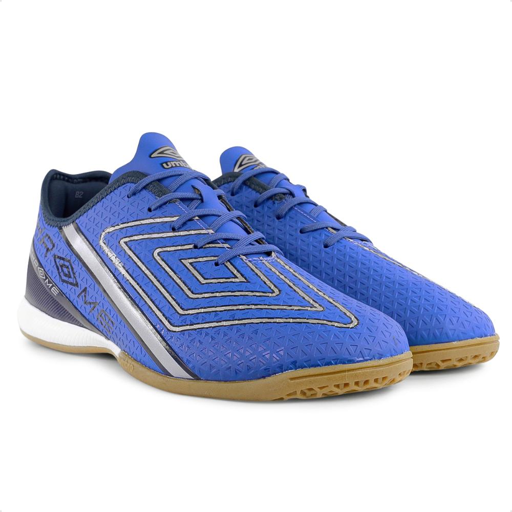 Miniatura Chuteira Futsal Umbro Chrome Masculina Azul / Marinho - 39