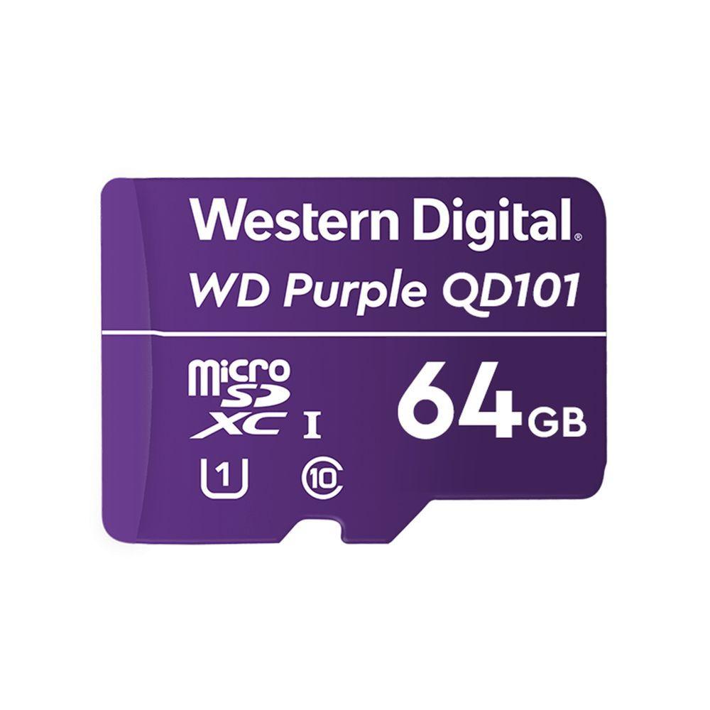 Miniatura Cartao De Memória Microsd 64gb Wd Purple Sc Ultra Endurance Wdd064g1p0c