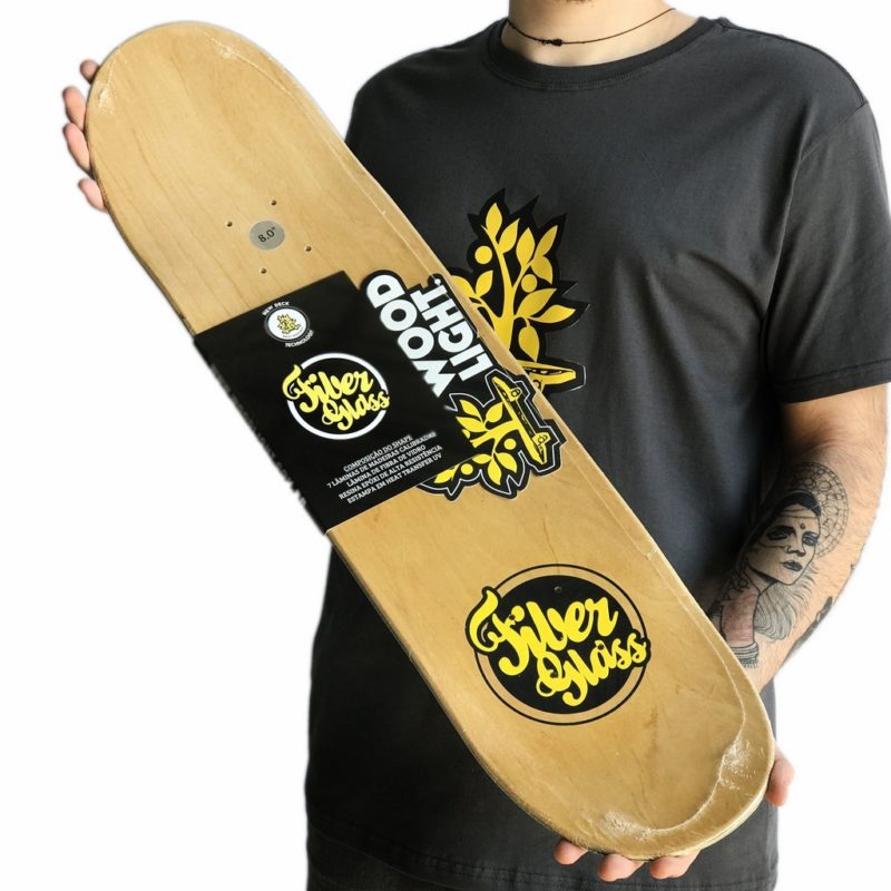 Shape de Skate Fiber Glass Wood Light Zombie