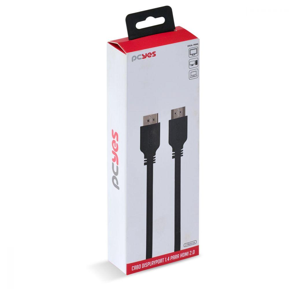 Cabo Displayport Macho Para Hdmi 2.0 Macho 2 Metros - Pdphm-2