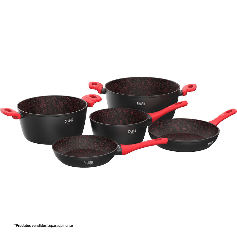 Panela Sauté Grand 24cm Ichef Home Vermelha Polishop Shark Series | Vermelho