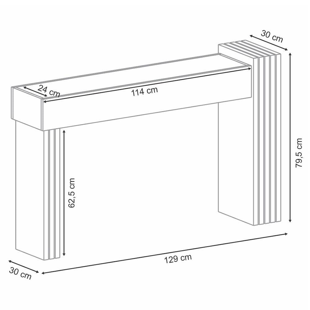 Miniatura Aparador Com Espelho Riad Decorativo Sala De Estar Cinamomo/off White G26 - Gran Belo
