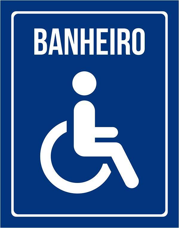 Miniatura Placa De Banheiro - Acessibilidade Deficiente (36X46)