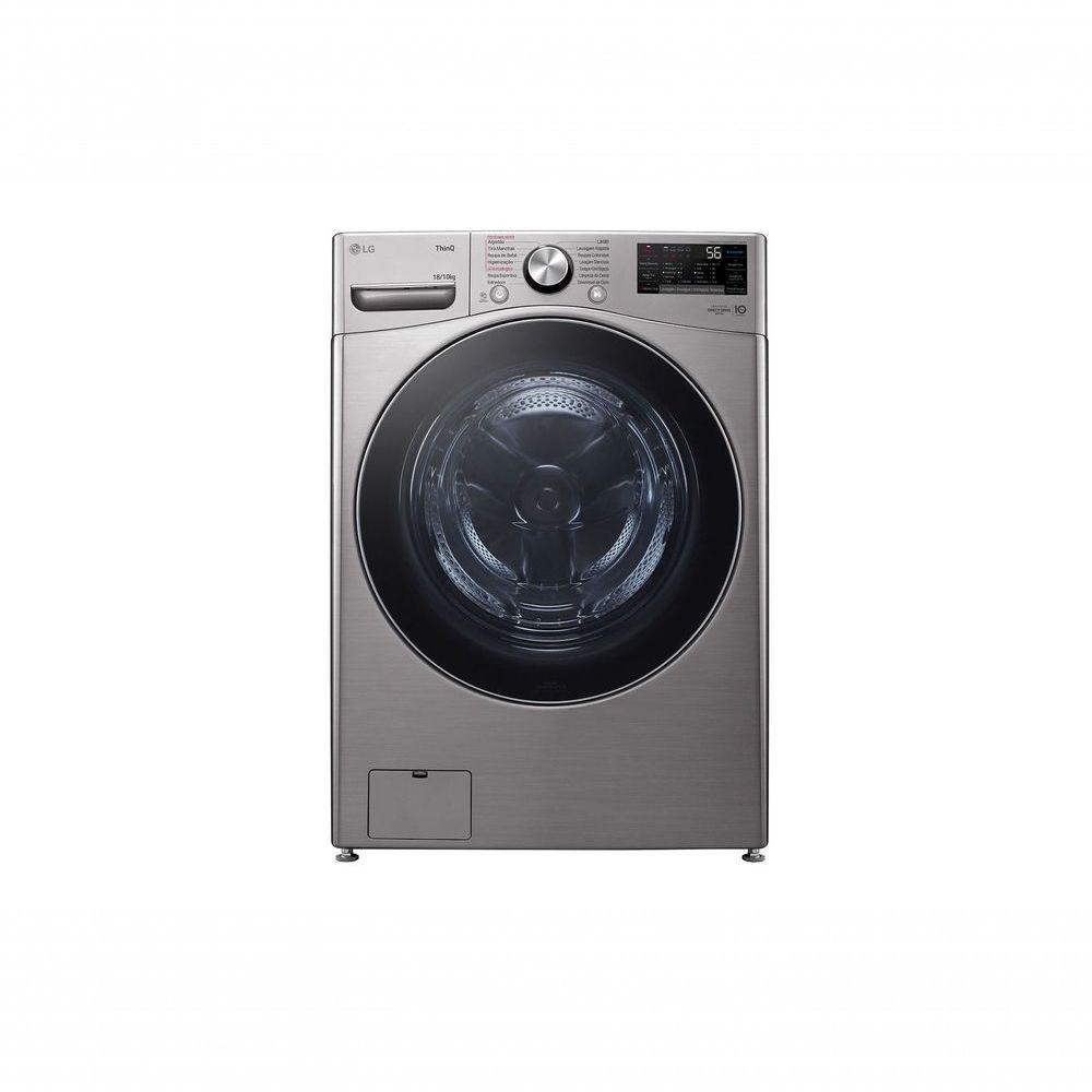 Miniatura Lava e Seca LG Smart 18kg Inox Look com Inteligência Artificial AIDD™ WD18SV2S6BA 220V