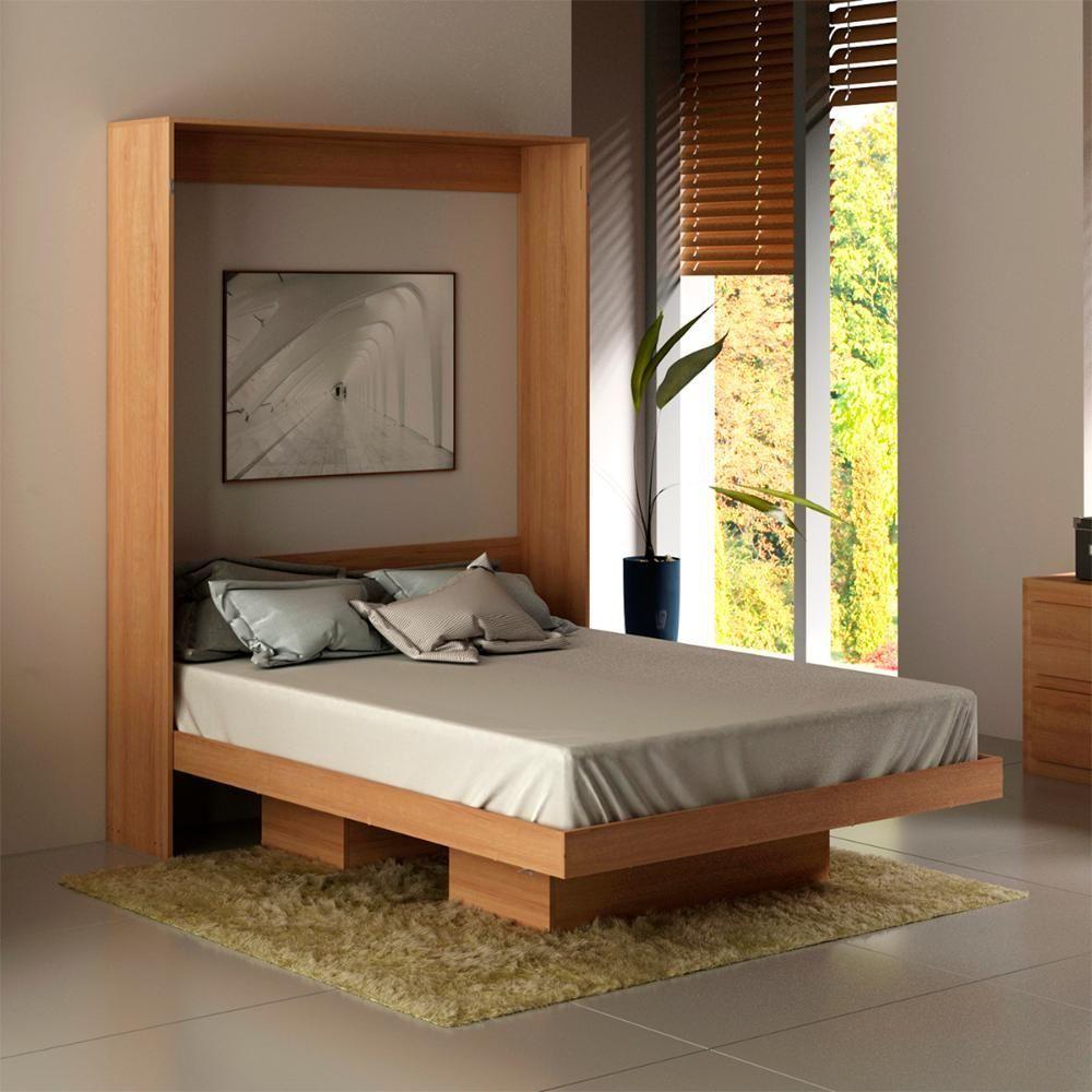 Cama Retratil De Parede Casal Cm8016 Amendoa