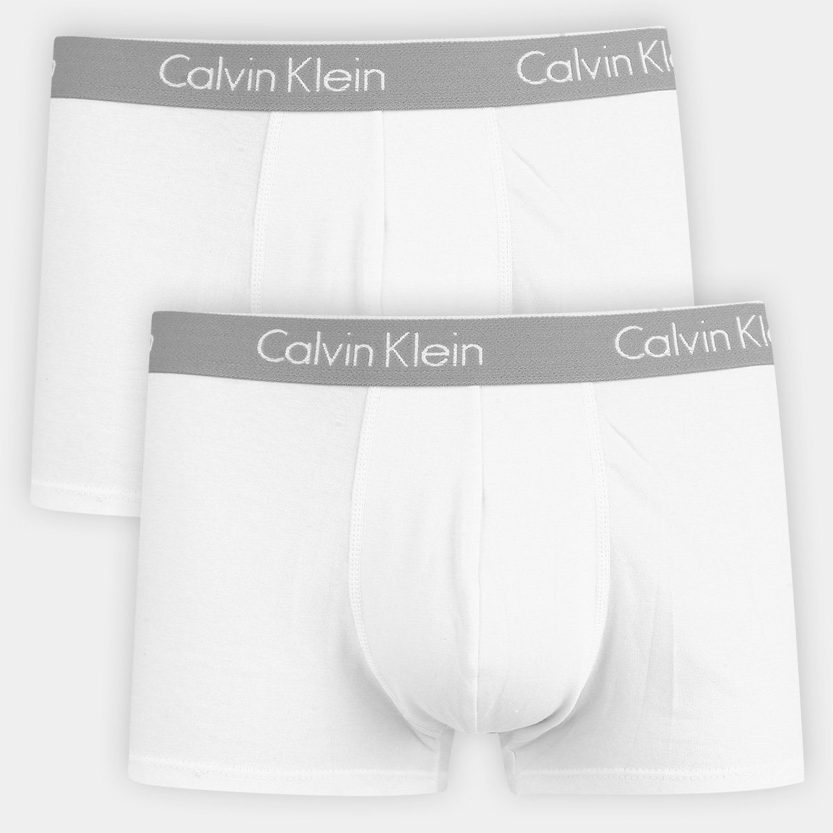 Miniatura Kit Cueca Boxer Calvin Klein Cotton 2 Peças Branco - GG