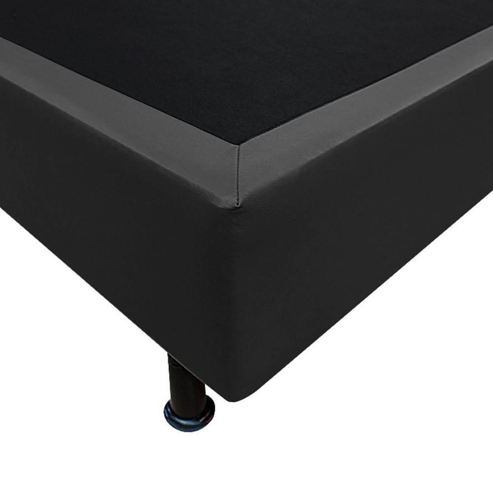 Miniatura Base Box Para Cama Casal Queen 158x198cm Bipartido Liz S05 Sintético Preto - Mpozenato