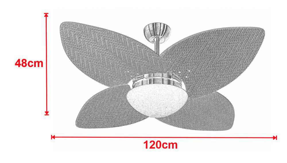 Miniatura Ventilador De Teto Vd42 Dunamis 4 Pás Tabaco 220V