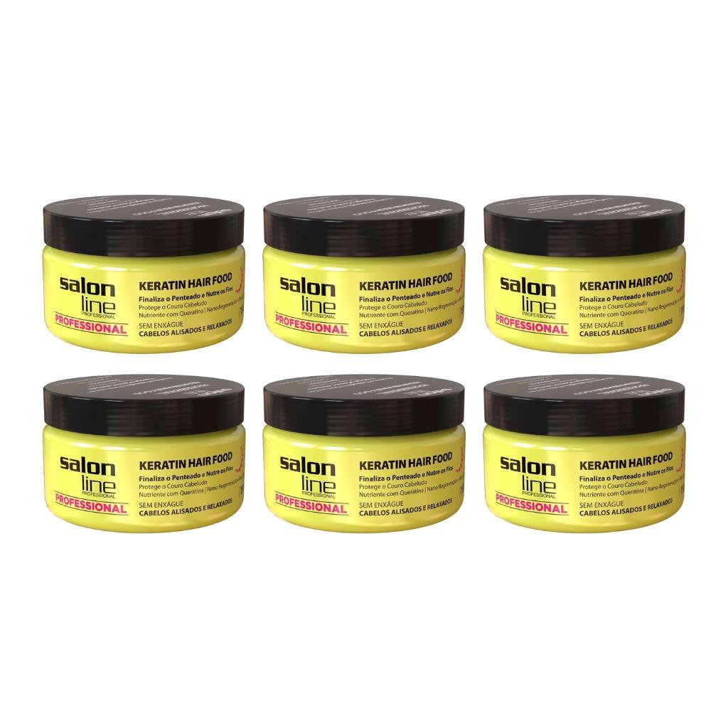 Miniatura Pomada Capilar Salon Line Hair Food 195G - Kit Com 6Un