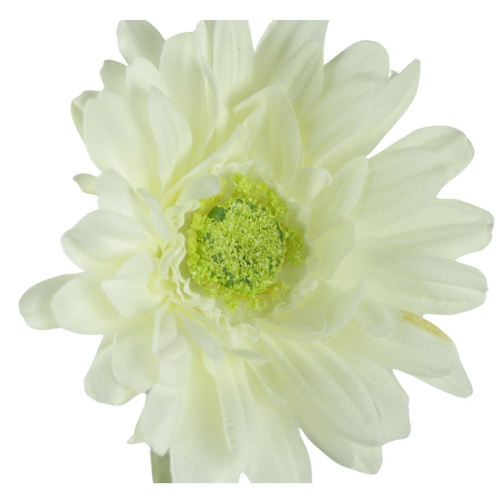Miniatura Haste Flor Gérbera Branca 62Cm