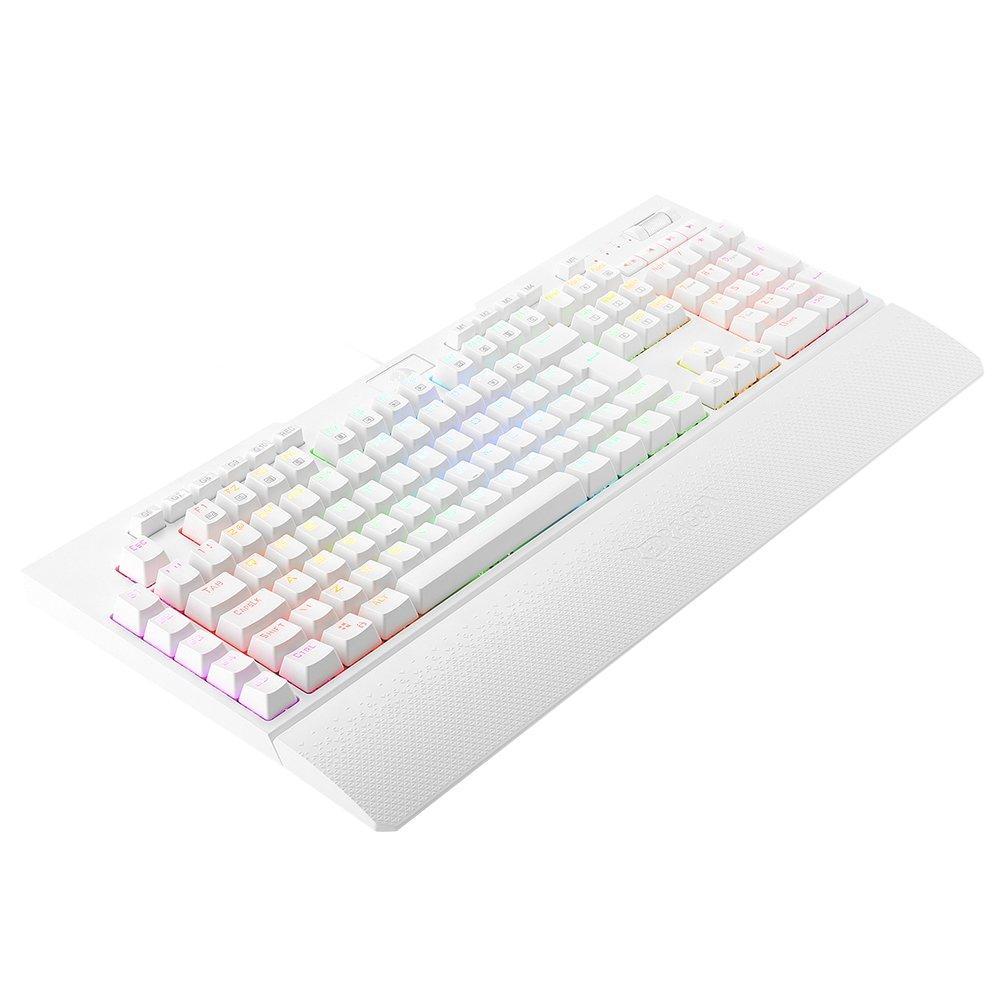 Miniatura Teclado Gamer Brahma Pro K586W Rgb Switch Optico Red Branco