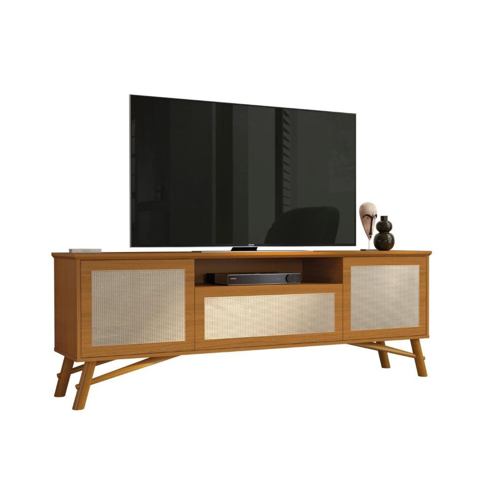 Miniatura Rack para TV até 75 Polegadas 3 Portas Darin EDN Móveis Cedro