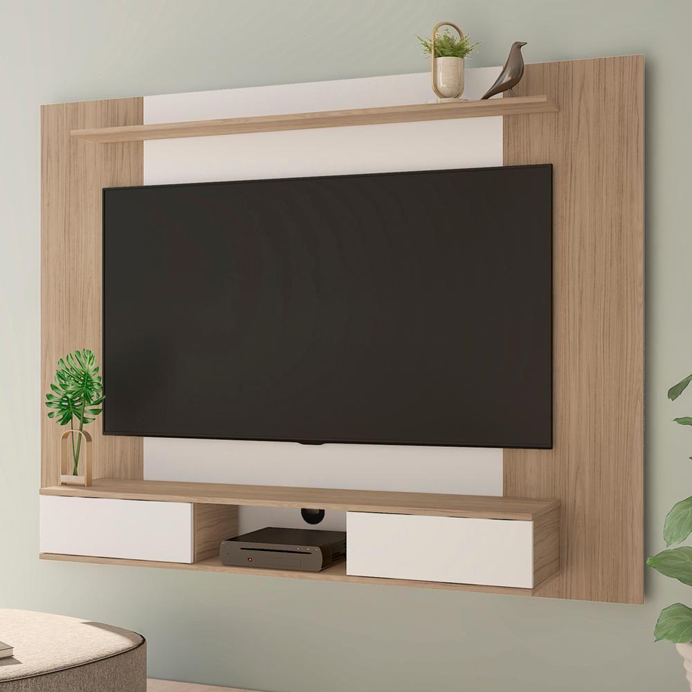 Miniatura Painel Suspenso Para Tv 72 Pol 176 Cm Carvalho Off White Arly Carv