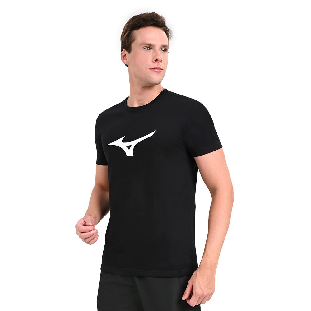 Miniatura Camiseta Casual Masculina Mizuno Basic Big Logo 2 G Preto