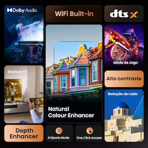 Miniatura Smart TV 40” Hisense 40A4NV Full HD DLED DTS VirtualX Vidaa U9 Preto