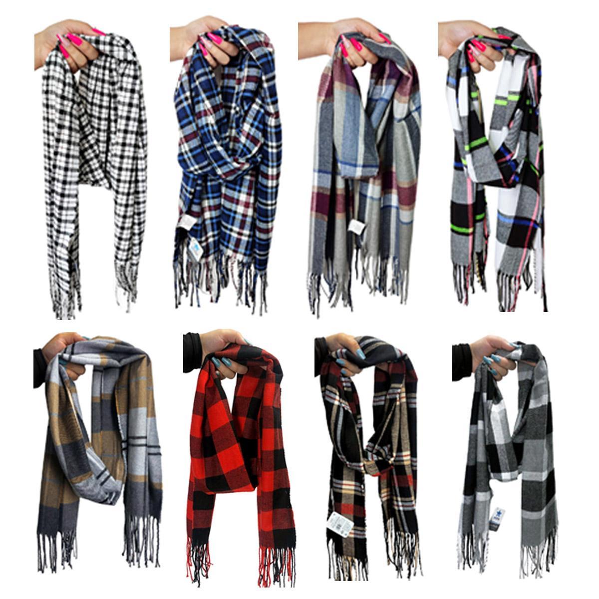 Miniatura Cachecol Lenço Feminino Inverno Redstar Winter Em Xadrez