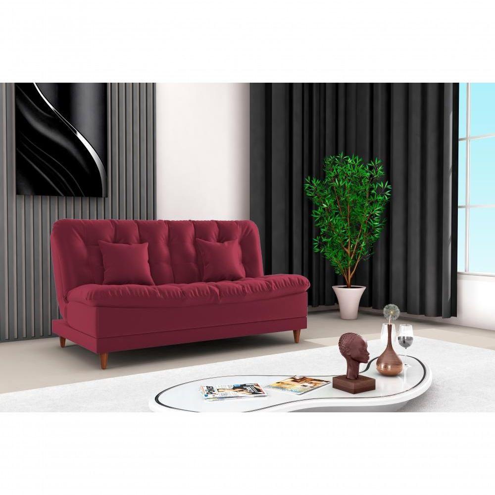 Miniatura Sofá Cama 3 Lugares 1,85 Mts Duda Matrix Vinho