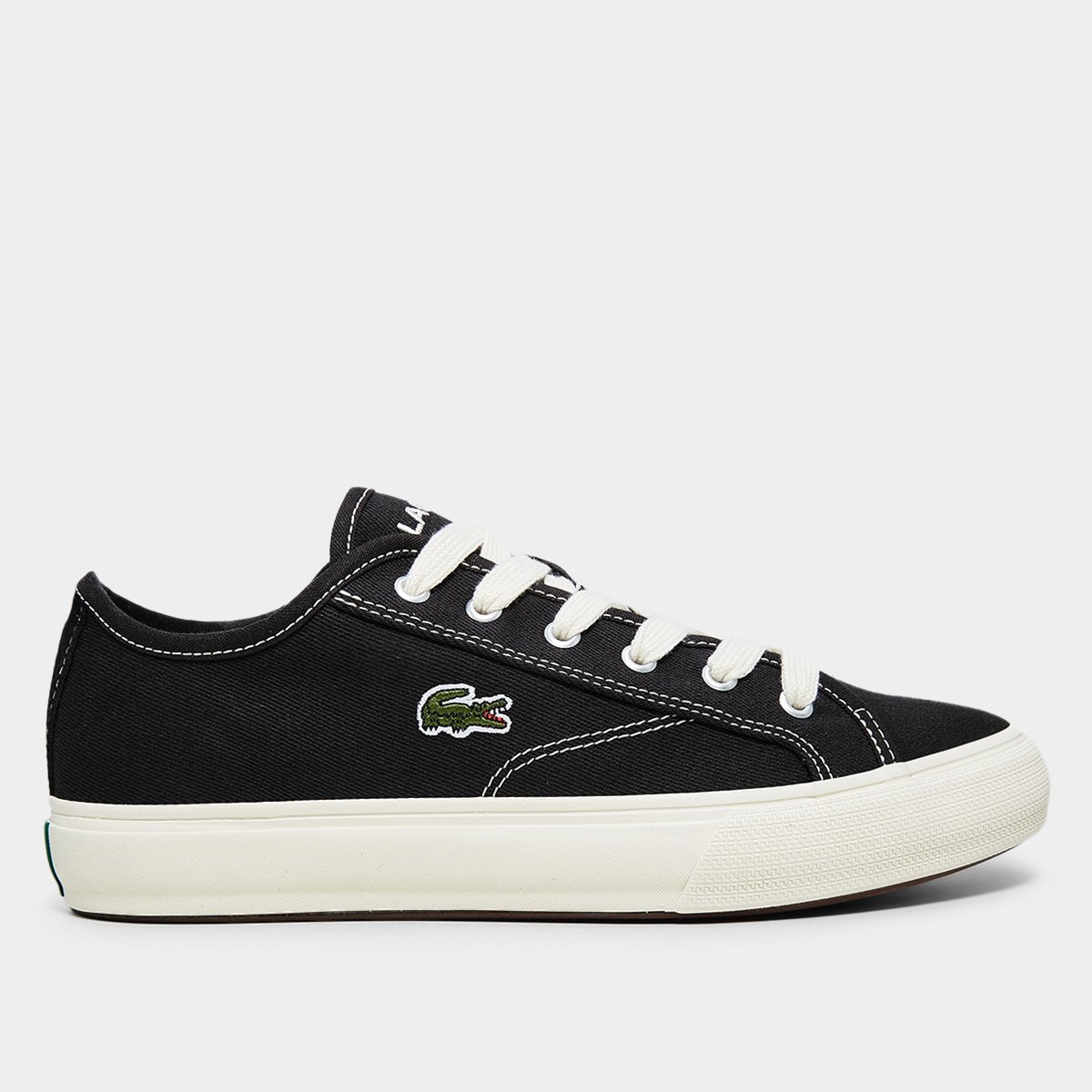 Miniatura Tênis Lacoste Backcourt Masculino Preto+Off White - 38