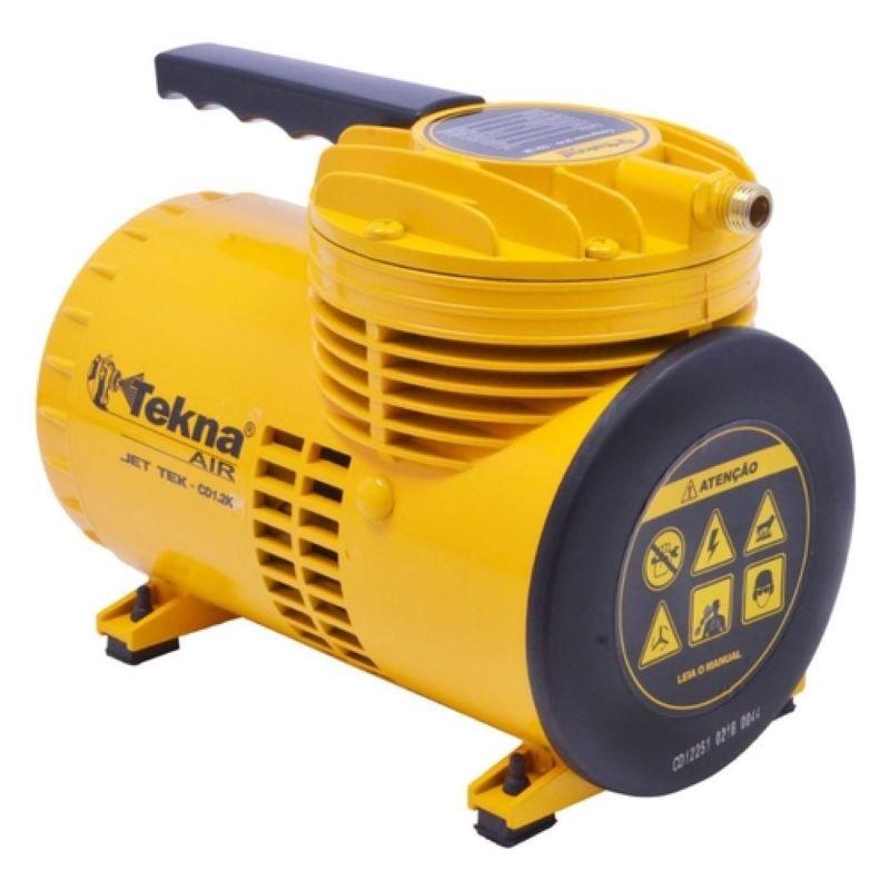 Miniatura Compressor de Ar Direto 40 PSI 1/4 HP com Kit BIVOLT CD12151BK TEKNA Bivolt