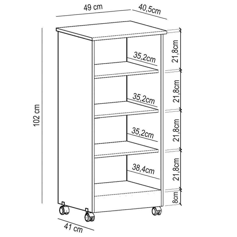 Miniatura Armário Multiuso Cozinha Lavanderia Com Rodízios Lisa M07 Branco - Mpozenato