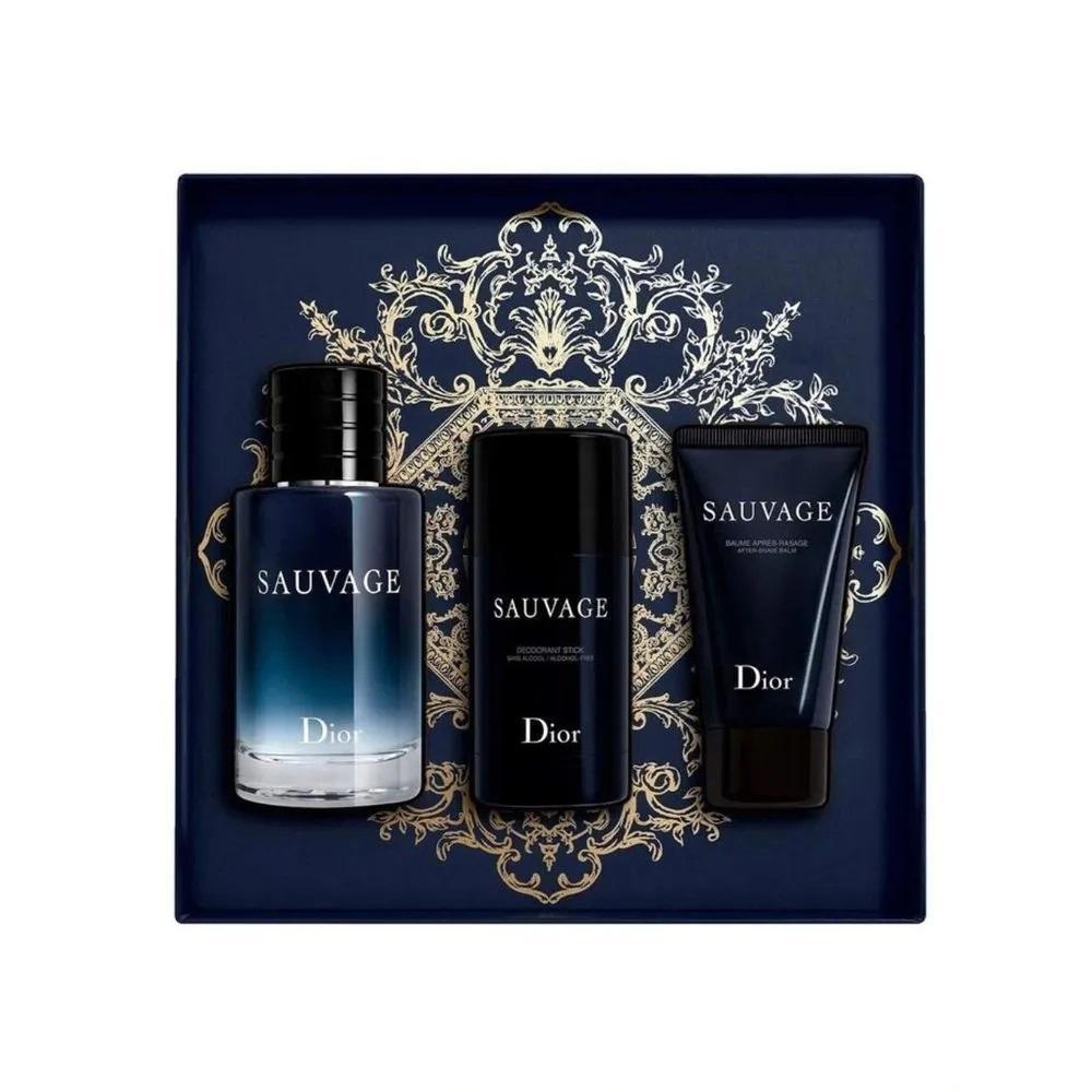 Miniatura Kit Perfume Sauvage 100ml + Balm 50ml + Stick 75g