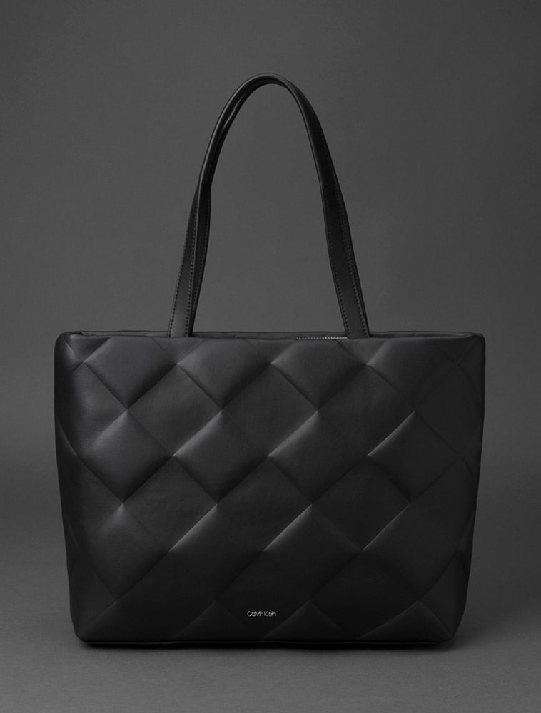 Miniatura Bolsa Feminina Shopper Diamond Quilt Calvin Klein - Preto Bolsa Feminina Shopper Diamond Quilt Calvin Klein Preto u