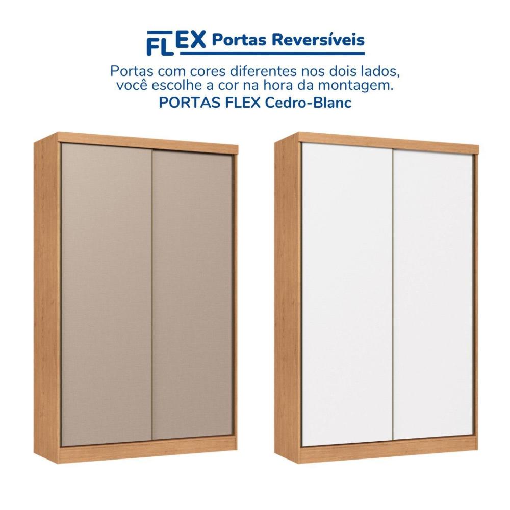 Miniatura Guarda-Roupa Modulado 2 Portas Infinity Cedro/ Branco - Duna