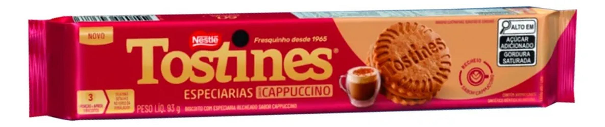 Miniatura Recheadas Tostines Bolacha Recheada De Cappuccino 93 G