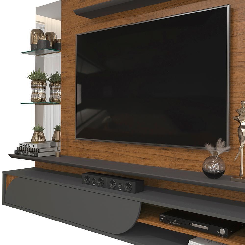 Miniatura Painel Suspenso Tv 60 Pol 180 Cm 27380 Freijo Cinza Urbano Dj Moveis Freijo Cinza Urbano