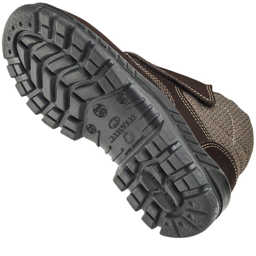 Miniatura Botina de Segurança Couro Nobuck 50B26-CB-VEL-BP Velcro MARLUVAS n° 37