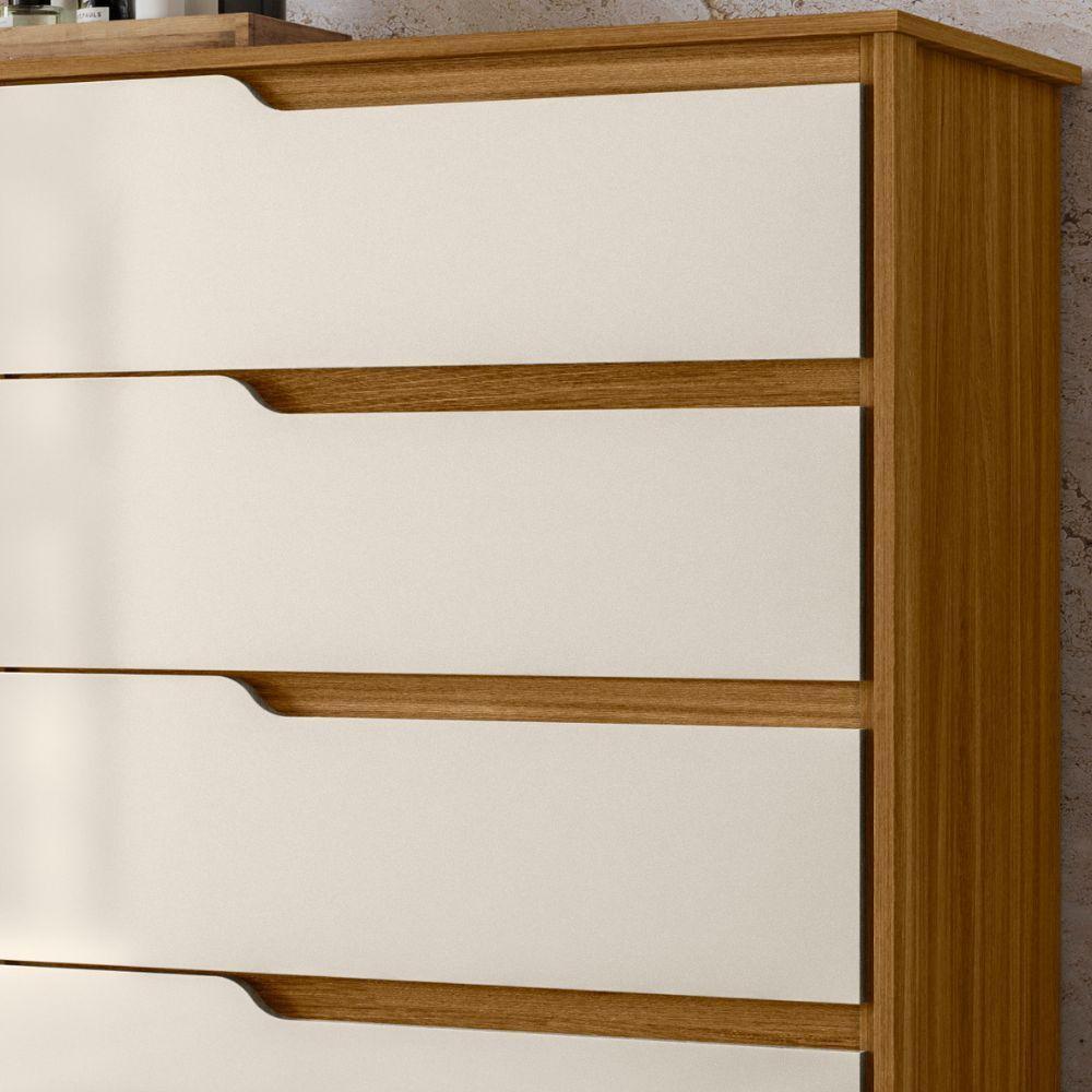 Miniatura Cômoda Georgia 8 Gavetas Freijó Off White Moval