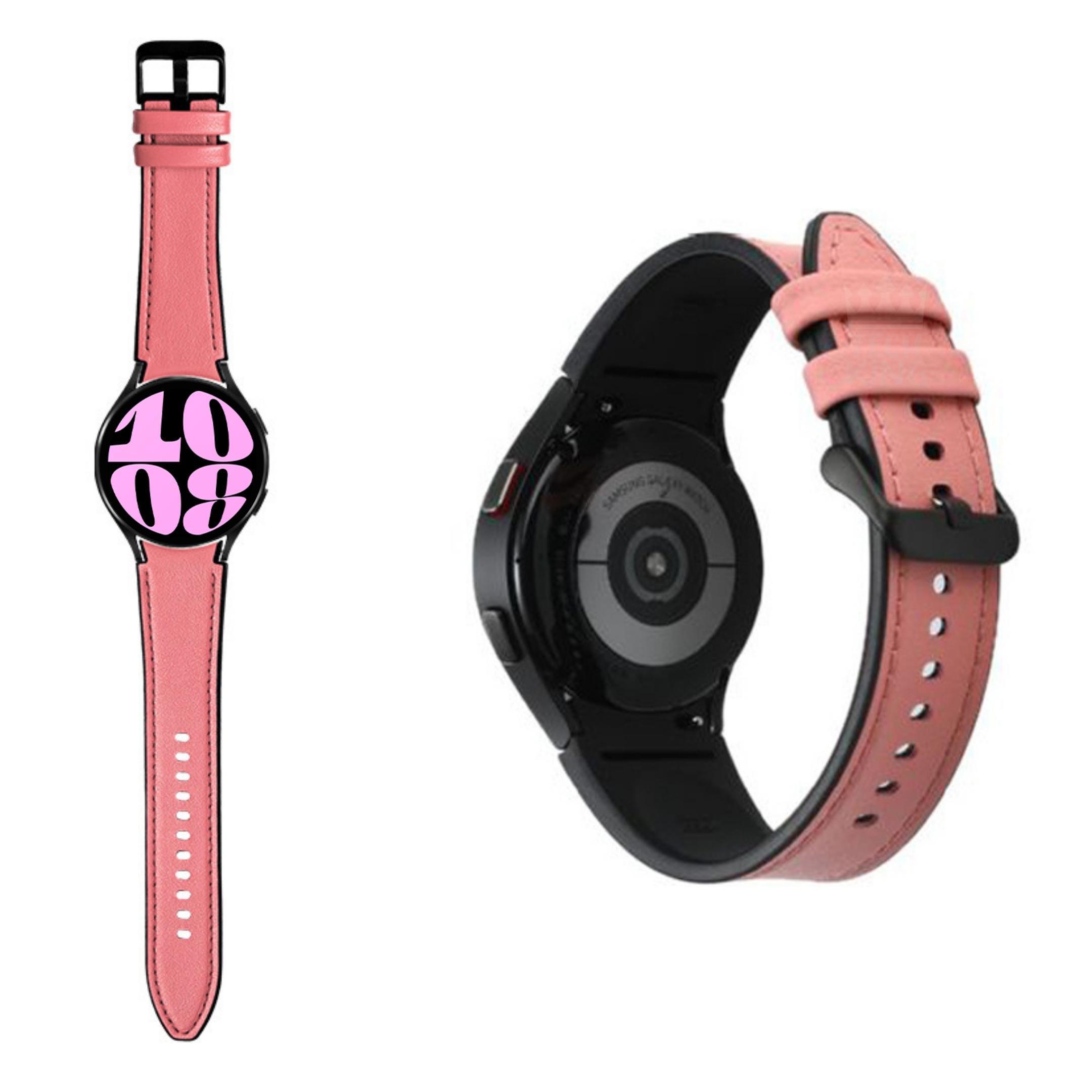 Miniatura Pulseira Couro Sintetico Silicone Interno Para Watch6 40Mm