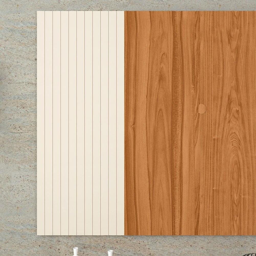 Miniatura Rack com Painel para Tv 42 Polegadas Wood Perola Metalizado / Cinamomo Mel