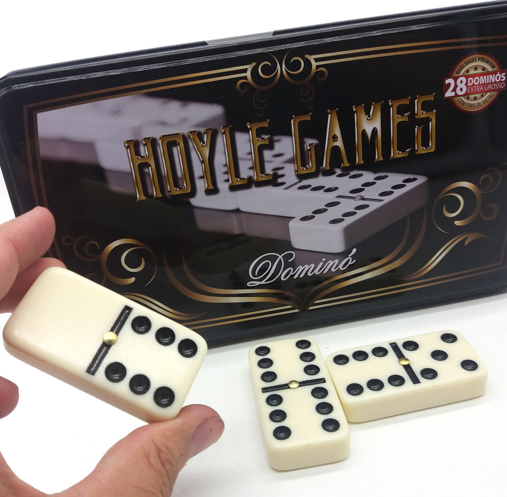 Miniatura Jogo de dominó extra grosso 28 peças Premium tipo osso