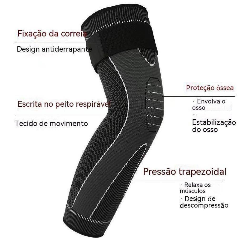 Miniatura Joelheira De Compressão Meia Térmica 3-4 Esporte Corrida Tensor Perna Coxa Panturrilha Articulada Circulação Estabilidade