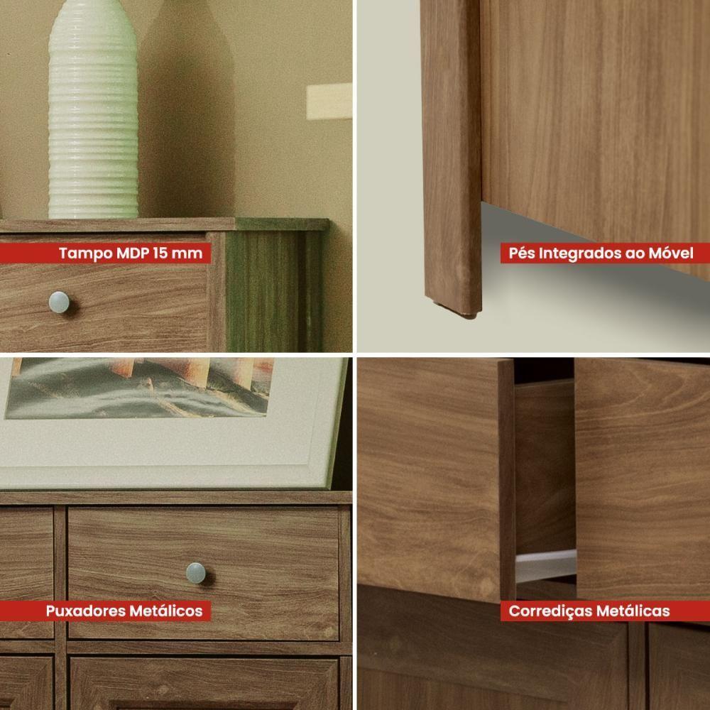 Cristaleira + Aparador Buffet Ditália E-962-r-626 Cor:diamond Diamond