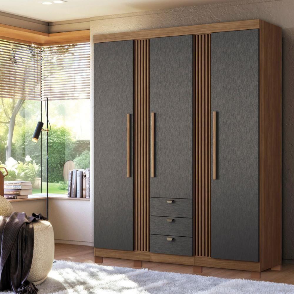 Miniatura Roupeiro 4 Portas Pernambuco 4.4 Jatoba Grafite