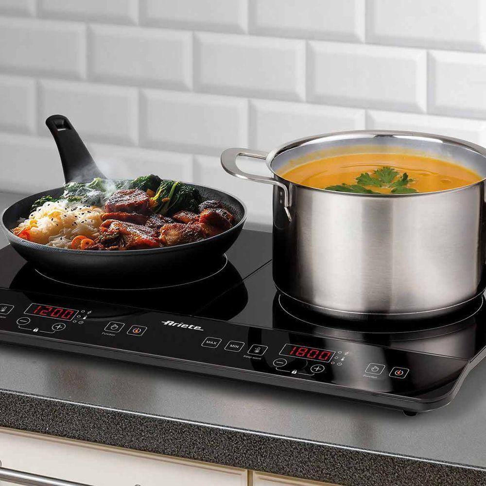 Miniatura Cooktop Elétrico Para Indução Com 2 Queimadores 127V Ariete