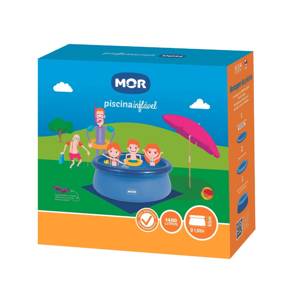 Miniatura Piscina Inflável 1400 Litros Redonda Splash Fun Mor