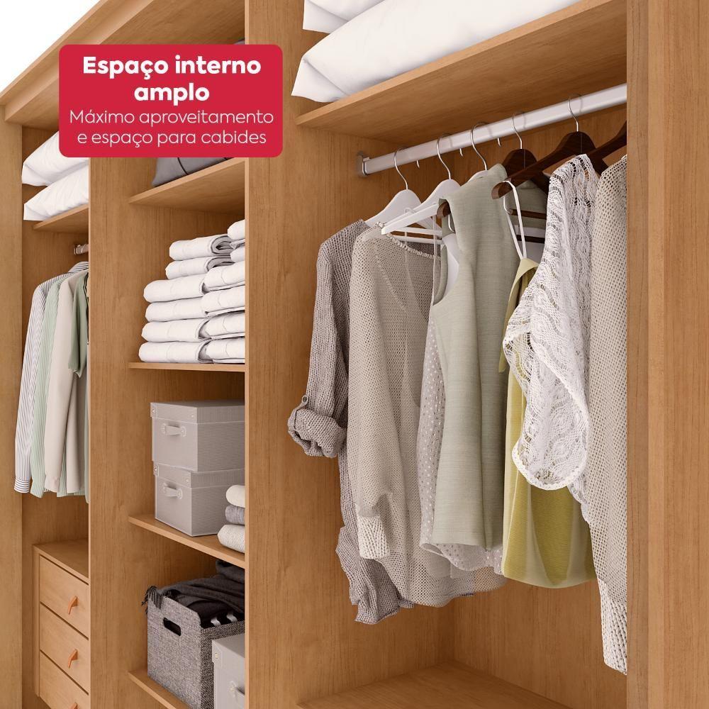 Guarda-roupa Casal 6 Portas Easy Like Amendoa Clean/salvia