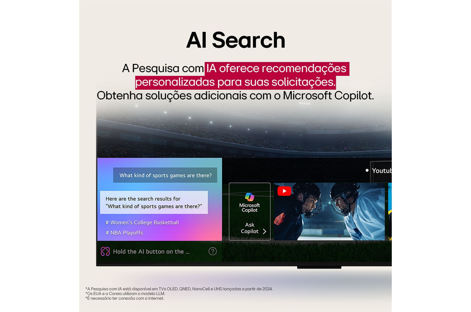 Smart TV LG OLED evo AI C5 55 Polegadas (OLED55C5PSA): brilho incomparável e imagem perfeita em 4K 12 meses - 55 " - 110v/220v