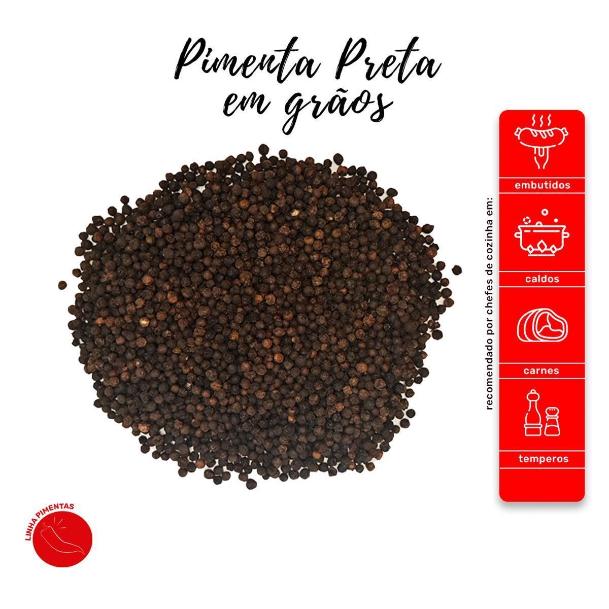 Miniatura Pimenta Preta Em Grãos Pote Com Dosador 50G