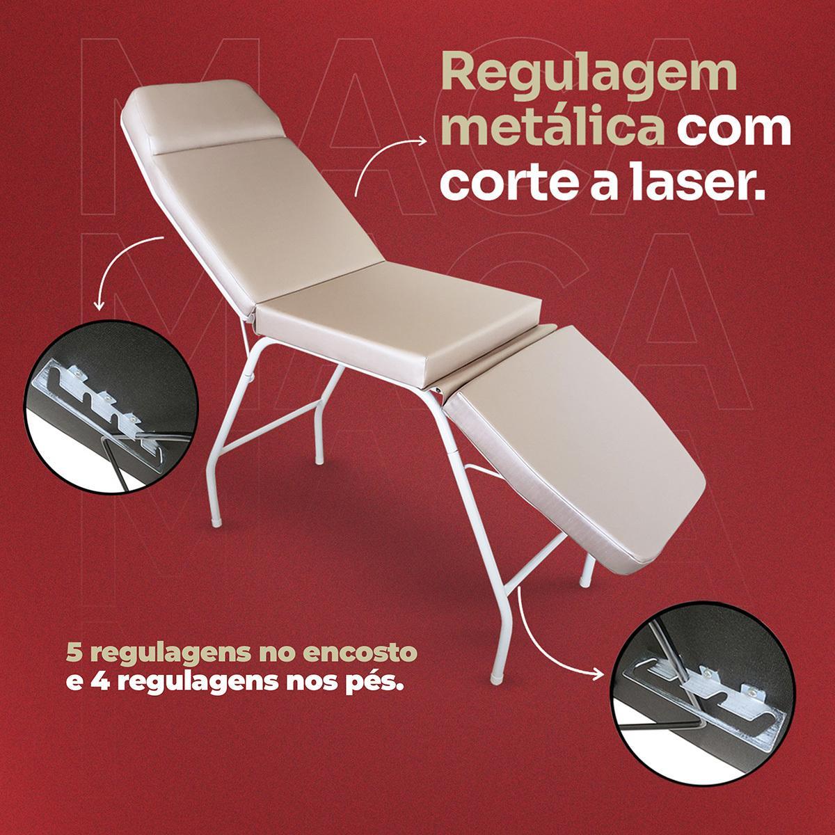Miniatura Maca 3 Posições Reclinável Estética Rose Estr Branca For-Ty