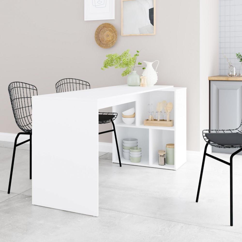 Miniatura Bancada Mesa para Cozinha 4 Nichos BRV Móveis Branco