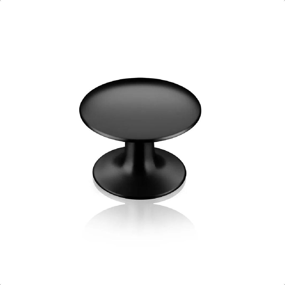 Miniatura Puxador Gaveta Preto 24mm Cermag Archi Rondo Zamak