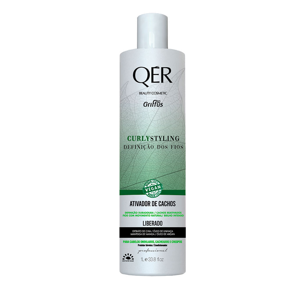 Miniatura Griffus QÉR Beauty Cosmetics Curly Styling Ativador de Cachos 1L