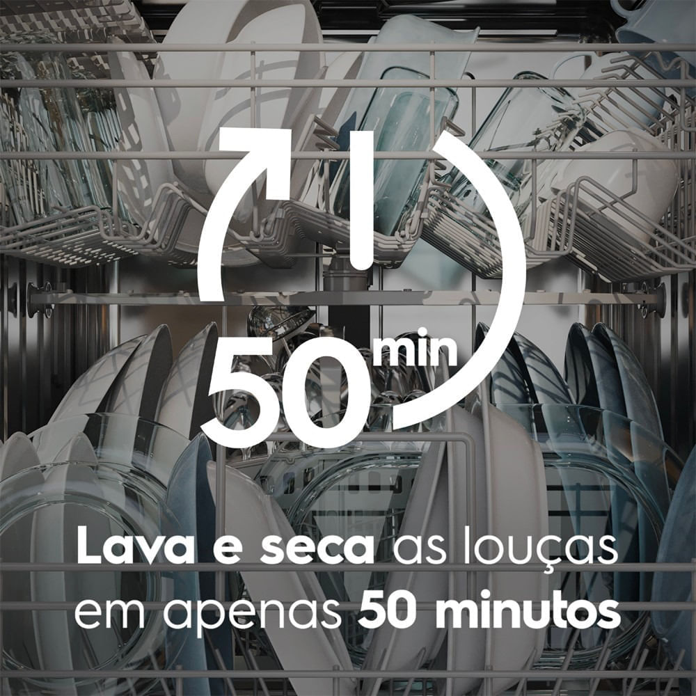 Lava-Louças Electrolux Preta, 14 Serviços com Programa Lava e Seca 50' - LP14E 110