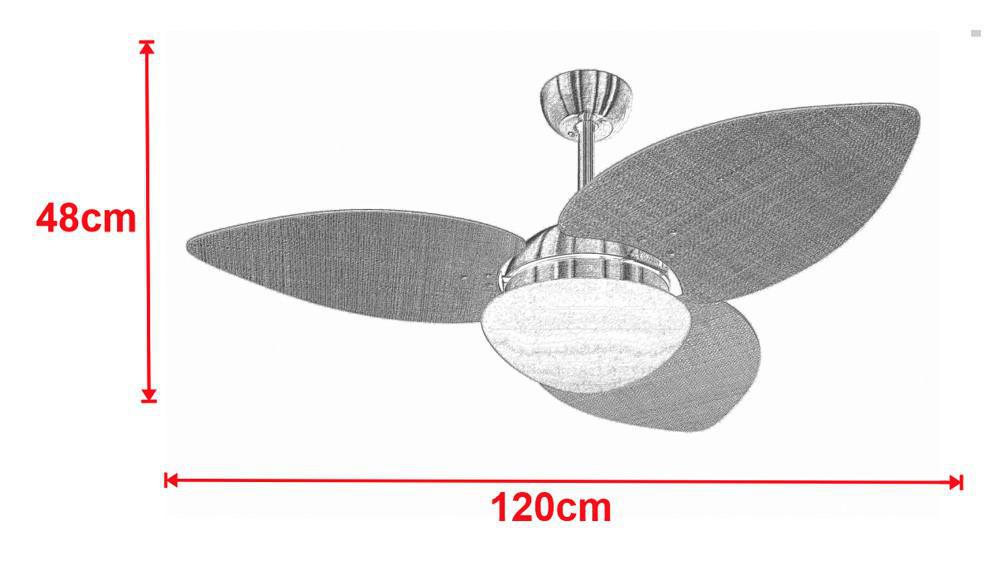 Miniatura Ventilador De Teto Vd42 Dunamis Marrom Rádica Imbuia 220V