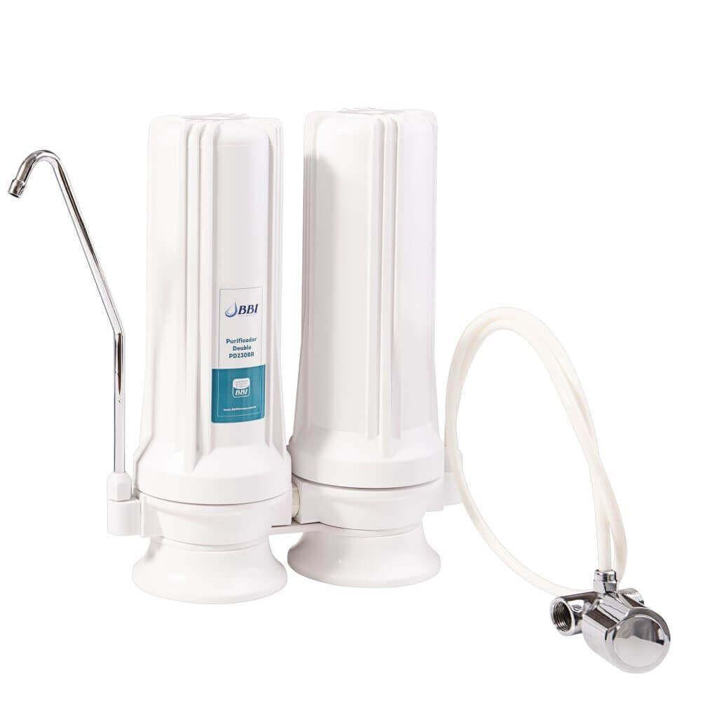 Miniatura Purificador De água Bbi Double 230 Filtro Agua Multi 1500 + Reposição Refil Extra Cor Branco